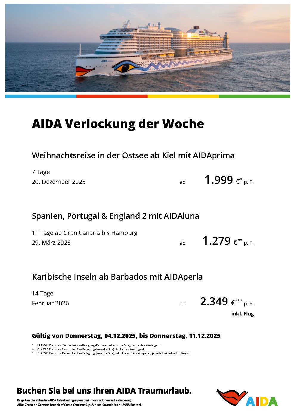 AIDA Verlockung der Woche
