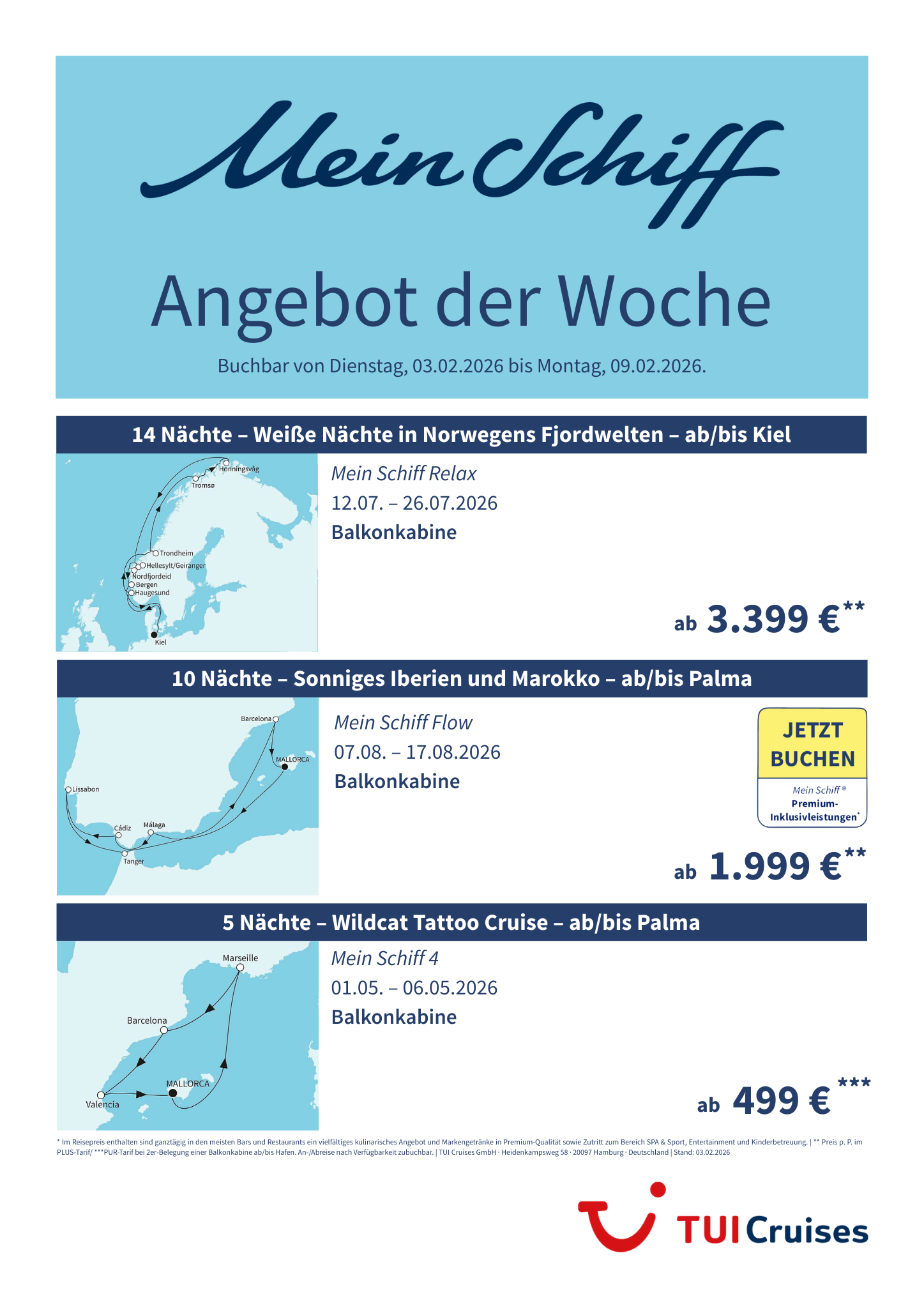 Mein Schiff Angebote der Woche